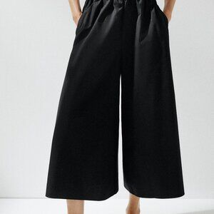 NWT Zara CULOTTES Black Wide-Leg Pants